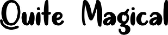 Quite Magical Font Preview