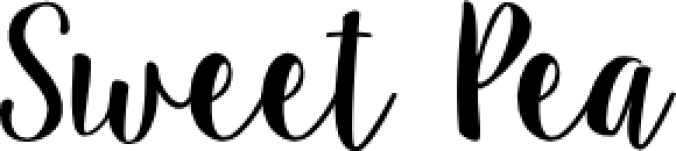 Sweet Pea Font Preview