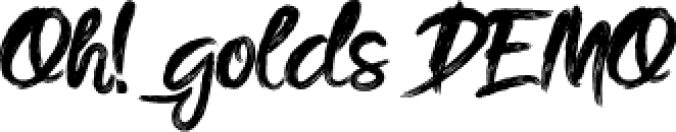 Oh golds DEMO Font Preview