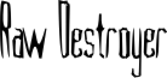 Raw Destroyer Font Preview