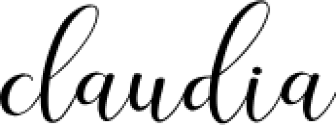 Claudia Font Preview