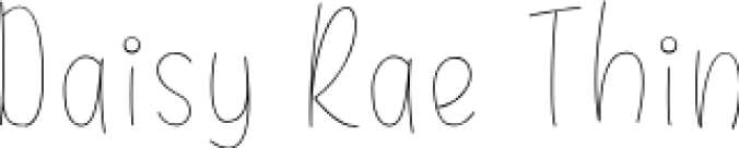 Daisy Rae Thi Font Preview