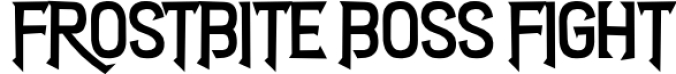 Frostbite Boss Figh Font Preview