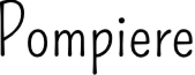Pompiere Font Preview
