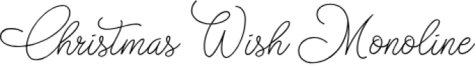Christmas Wish monoline Font Preview