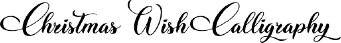 Christmas Wish Calligraphy Font Preview
