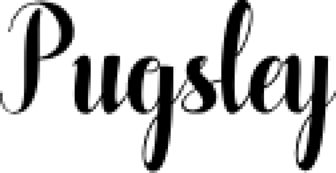 Pugsley Font Preview