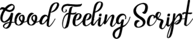 Good Feeling Scrip Font Preview