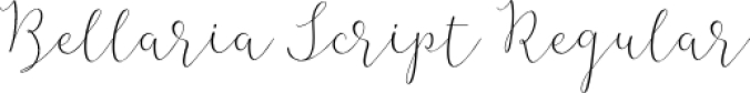 Bellaria Scrip Font Preview