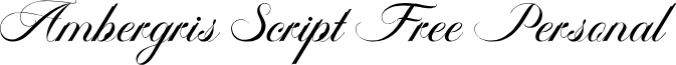 Ambergris Scrip Font Preview