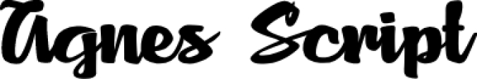 Agnes Scrip Font Preview