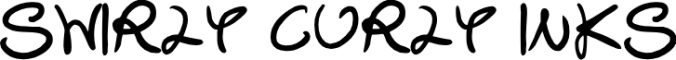 Swirly Curly Inks Font Preview