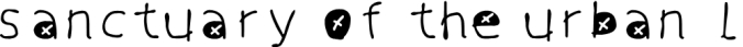 Sanctuary of the urban life Font Preview