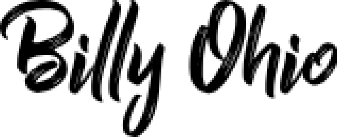 Billy Ohi Font Preview