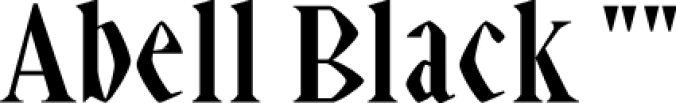 Abell Black Font Preview