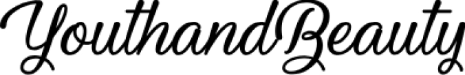 Youth and Beauty Font Preview