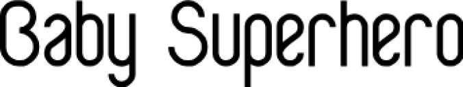 Baby Superher Font Preview