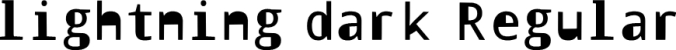 Lightning dark Font Preview