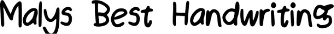 Maly_s_Best_Handwriting Font Preview