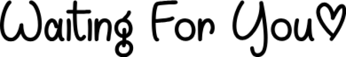 Waiting For You Font Preview