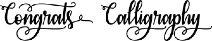Congrats Calligraphy Font Preview