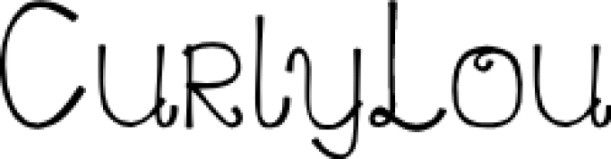 CurlyLou Font Preview