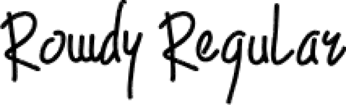 Rowdy Font Preview