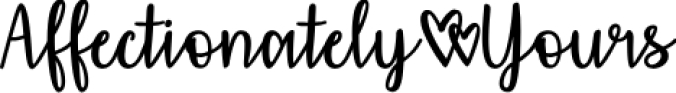 Affectionately Yours Font Preview
