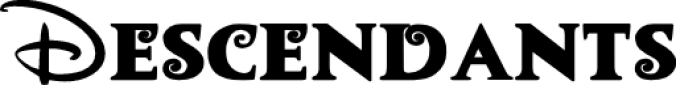 Descendants Font Preview
