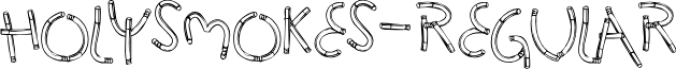 Holy Smokes Font Preview