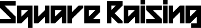 Square Raising Font Preview