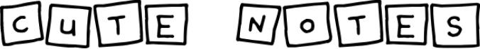 Cute Notes Font Preview