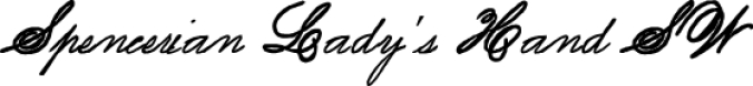 Spencerian Lady's Hand SW Font Preview