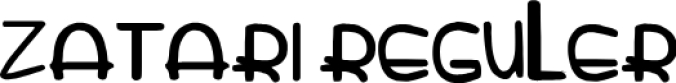 Zatari Font Preview