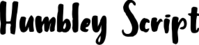 Humbley Scrip Font Preview