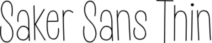 Saker Sans Font Preview