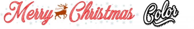 Merry Christmas Color Font Preview