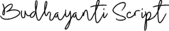 Budhayanti Scrip Font Preview