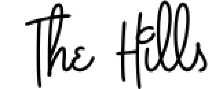 The Hills Font Preview