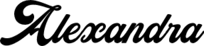 Alexandra Font Preview