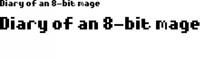 Diary of an 8-bit mage Font Preview