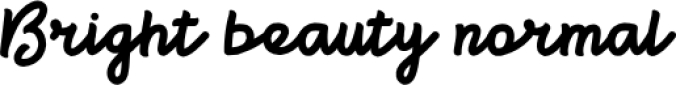 Bright beauty Font Preview