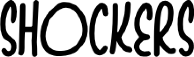 Shockers Font Preview