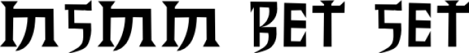 MSMM BET SET Font Preview