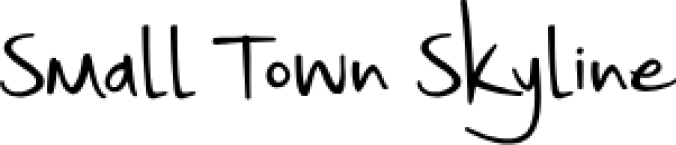 Small Town Skyline Font Preview