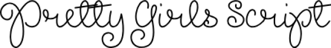 Pretty Girls Scrip Font Preview