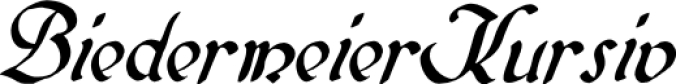 Biedermeier Kursiv Font Preview