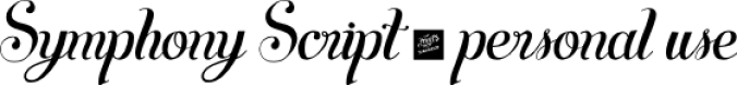 Symphony Scrip Font Preview