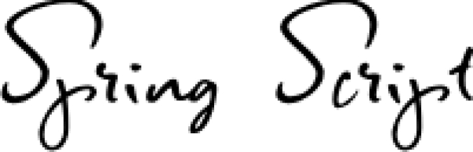 Spring Scrip Font Preview