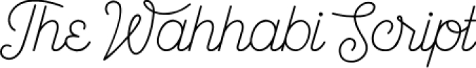 The Wahhabi Scrip Font Preview